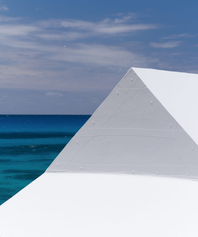 A lime-washed roof in Bermuda