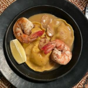 Lobster Ravioli with Jumbo Shrimp