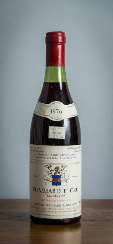 Heartgladdening Domaine Machard de Gramont, Pommard Les Bertins 1976