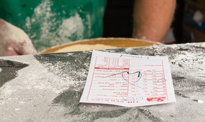 photograph of a dinner order at The Red Barn