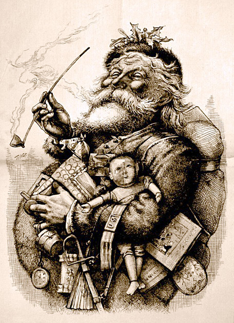 Thos Nast Santa 1881 public domain